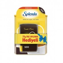 SPLENDA TATLANDIRICI 500 TABLET + 75 G TOZ SPLENDA HEDİYELİ PAKET