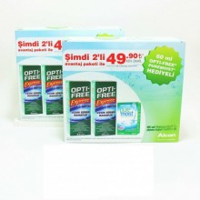 OPTİ-FREE LENS SOLÜSYONU 2X355ML + OPTİ-FREE PUREMOİST 60 ML HEDİYE