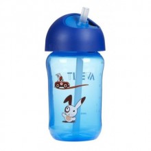 AVENT DESENLİ MAGİC DAMLATMAZ BARDAK 340 ML PİPETLİ MAVİ