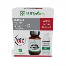 NUTRAFARM VİTAMİN C 500 MG+ACTİVE SERUM HEDİYELİ PAKET